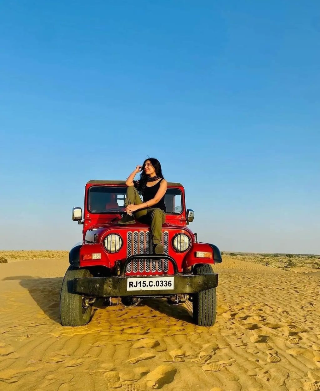 Jeep in the desert